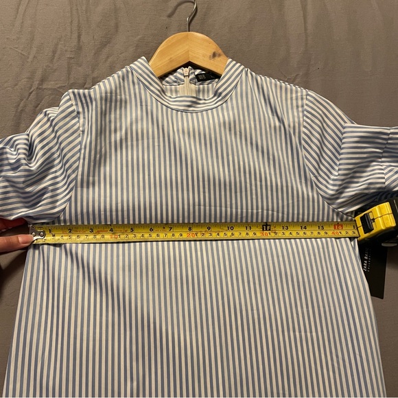 Zara | Striped Tunic Ruffled Sleeve Dress - Picture 14 of 14